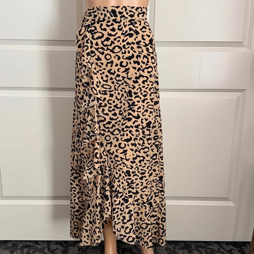 Cheetah Wrap Maxi HAUTE ROGUE | High Low Full Skirt - Picture 8 of 14